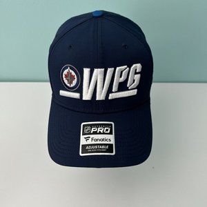 Winnipeg Jets Authentic Pro Famatics Adjustable  Hat Cap Blue NHL One Size NWT